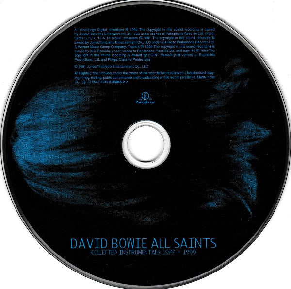 David Bowie : All Saints (Collected Instrumentals 1977-1999) (CD, Comp, RE, RM)