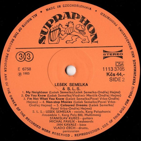 Lešek Semelka, SLS (5) : Coloured Dreams (LP, Album)