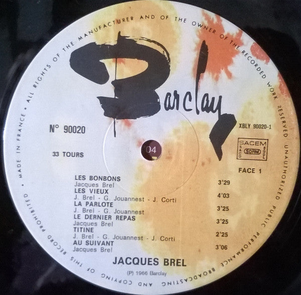 Jacques Brel : 6 - Les Vieux (LP, Comp, RE, Gat)