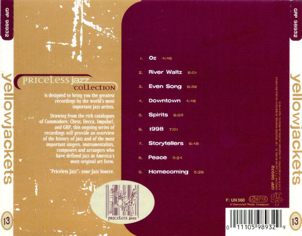 Yellowjackets : Priceless Jazz Collection (CD, Comp)
