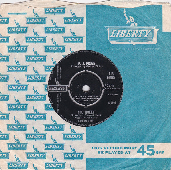 P.J. Proby : Niki Hoeky  (7", Single, 4 P)