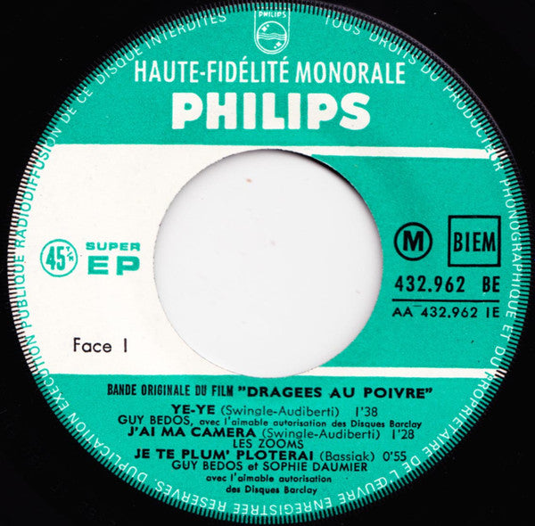 Various : Dragées Au Poivre (Bande Originale Du Film) (7", EP)