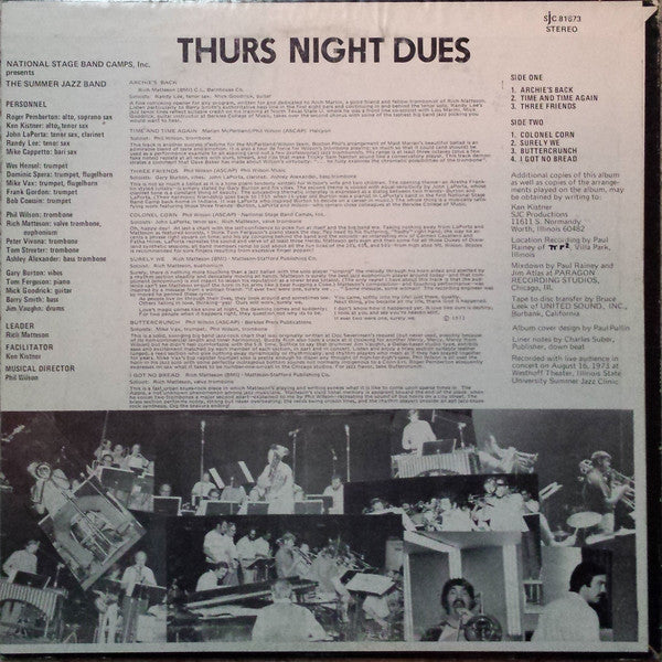 The Summer Jazz Band : Thurs Night Dues (LP, Album)