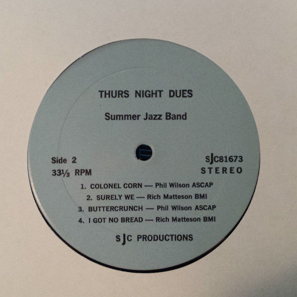 The Summer Jazz Band : Thurs Night Dues (LP, Album)
