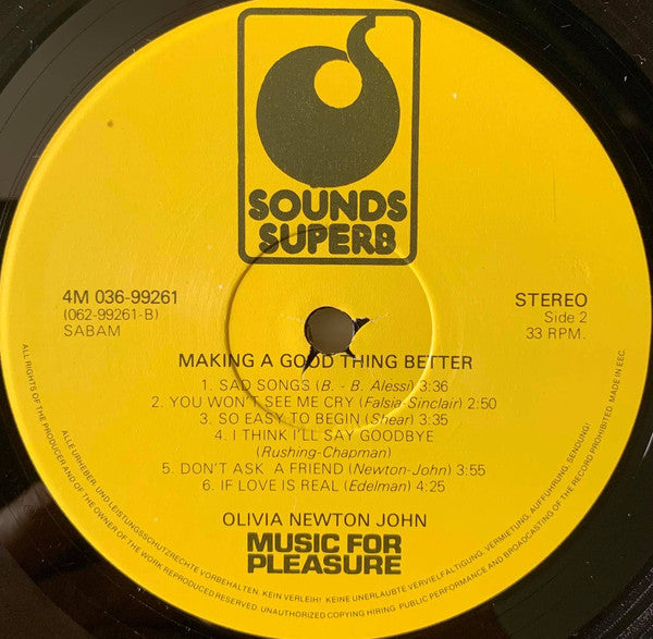 Olivia Newton-John : Making A Good Thing Better (LP, Album, RE)