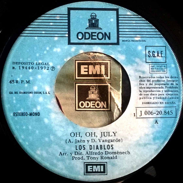 Los Diablos (2) : Oh, Oh, July (7", Single)
