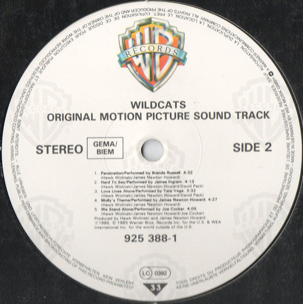 Various : Wildcats (Original Motion Picture Sound Track) (LP, Album)