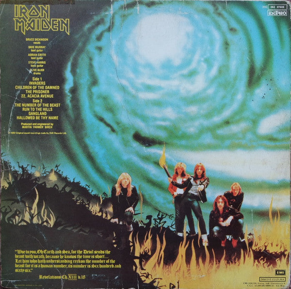 Iron Maiden : The Number Of The Beast (LP, Album, RE)