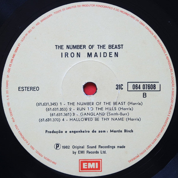 Iron Maiden : The Number Of The Beast (LP, Album, RE)