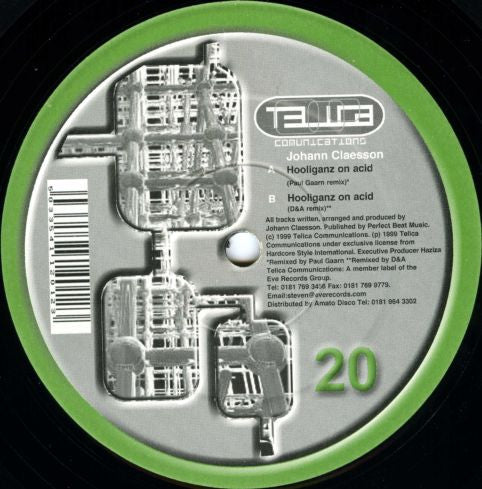 Johan Claesson : Hooliganz On Acid (12")