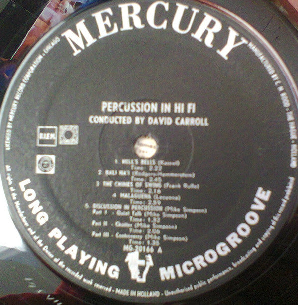 David Carroll : Percussion In Hi-Fi (LP, Album, Mono)