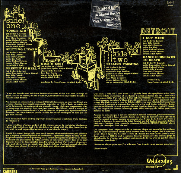 Mitch Ryder : All The Real Rockers Come From Detroit (LP, Comp)