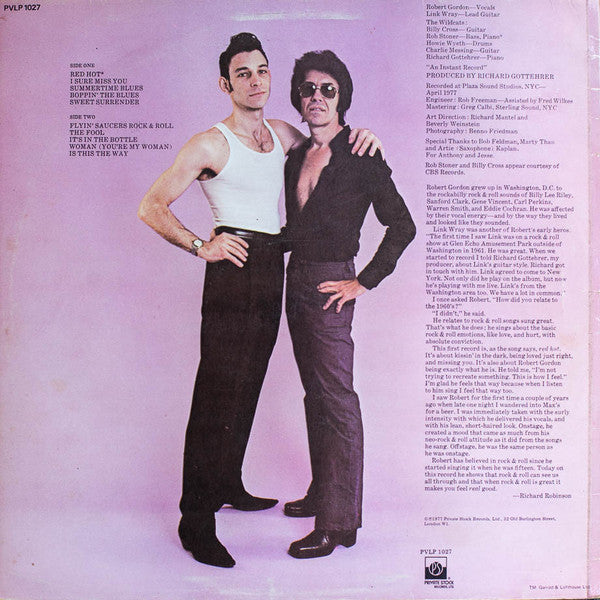 Robert Gordon (2) With Link Wray : Robert Gordon With Link Wray (LP, Album, Tan)