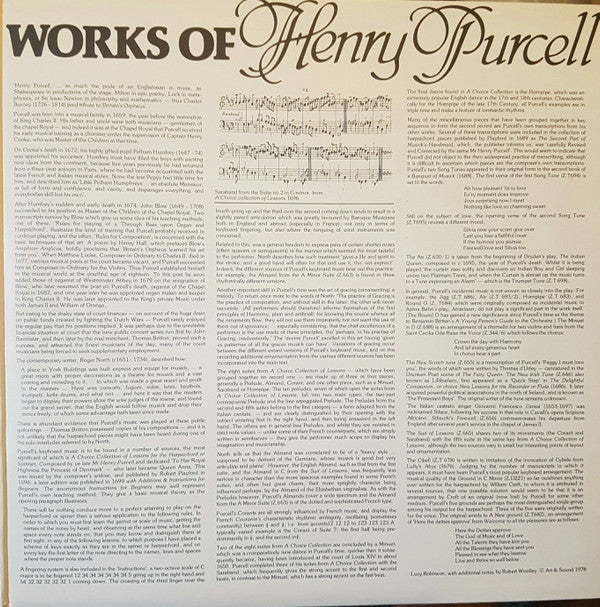 Henry Purcell - Robert Woolley : Complete Music For Harpsichord (2xLP, Album)
