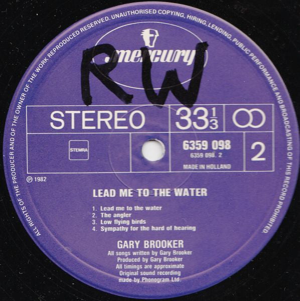 Gary Brooker : Lead Me To The Water (LP, Album)