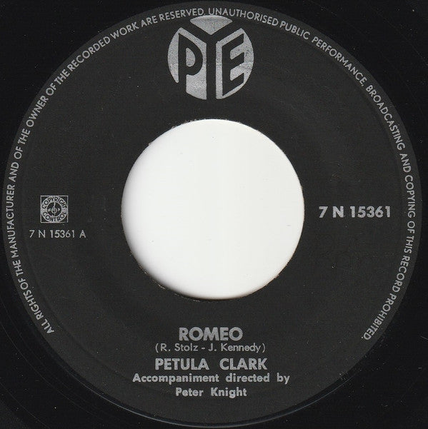 Petula Clark : Romeo / You're Getting To Be A Habit (7", Single)