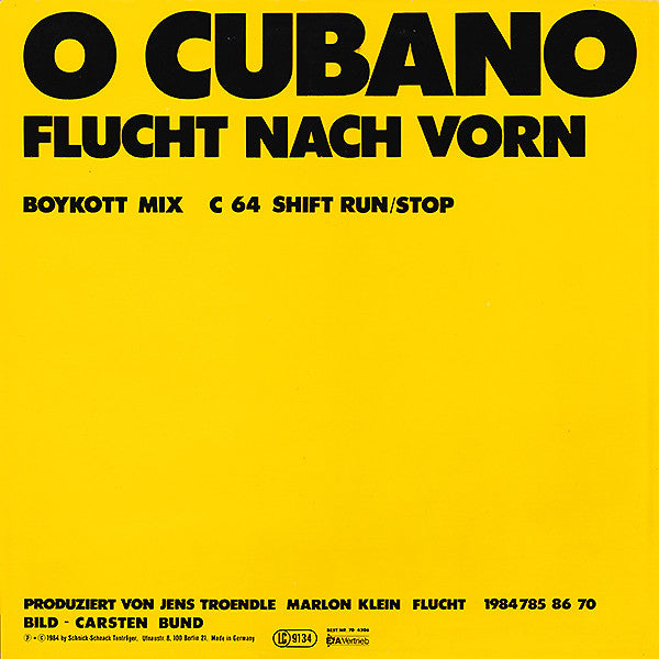 Flucht Nach Vorn : O Cubano (12")