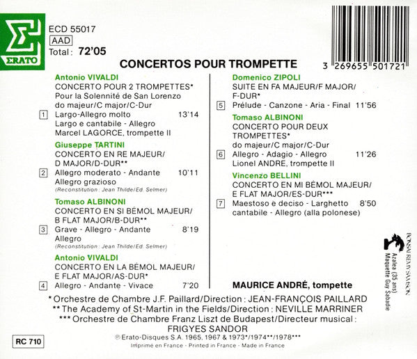 Maurice André : Concertos Pour Trompette (CD, Comp)