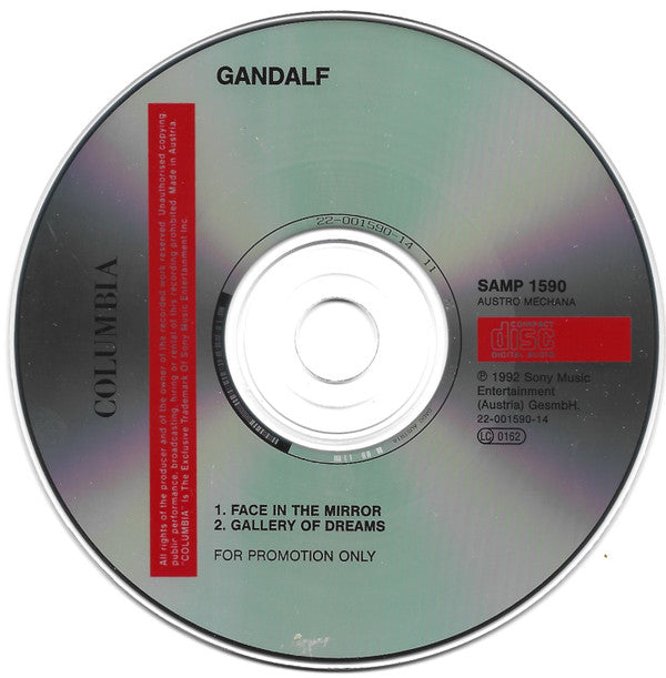 Gandalf : Face In The Mirror / Gallery Of Dreams (CD, Single, Promo)