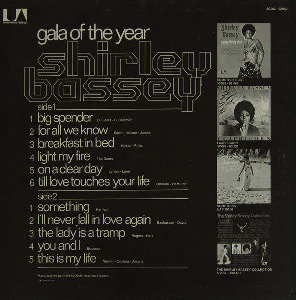 Shirley Bassey : Gala Of The Year (LP, Comp)