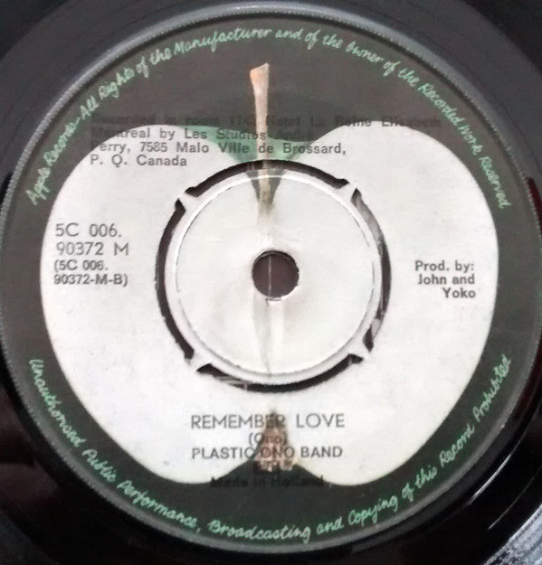 Plastic Ono Band* : Give Peace A Chance (7", Single, Mono)