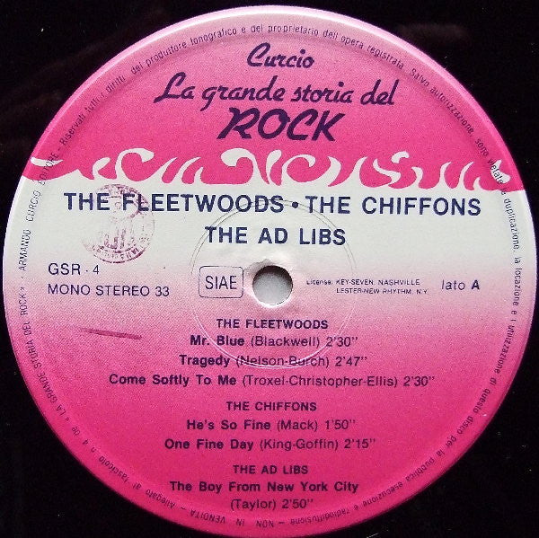 Various : The Fleetwoods / Frankie Avalon / The Chiffons / The Ad Libs (LP, Comp, Mono)