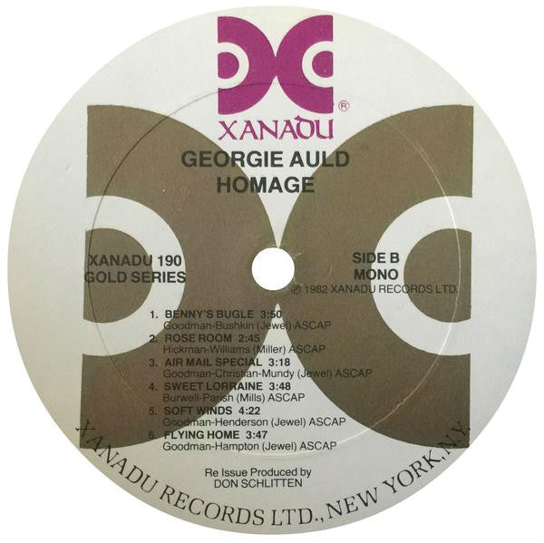 Georgie Auld : Homage (LP, Album, Mono, RE, RM)