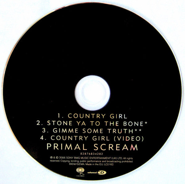 Primal Scream : Country Girl (CD, Single, Enh)