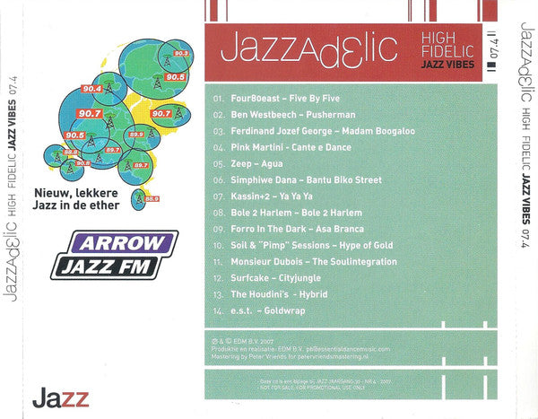 Various : Jazzadelic 07.4 High-Fidelic Jazz Vibes (CD, Comp, Promo)