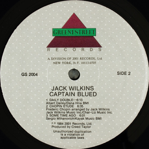 Jack Wilkins : Captain Blued (LP, Album)