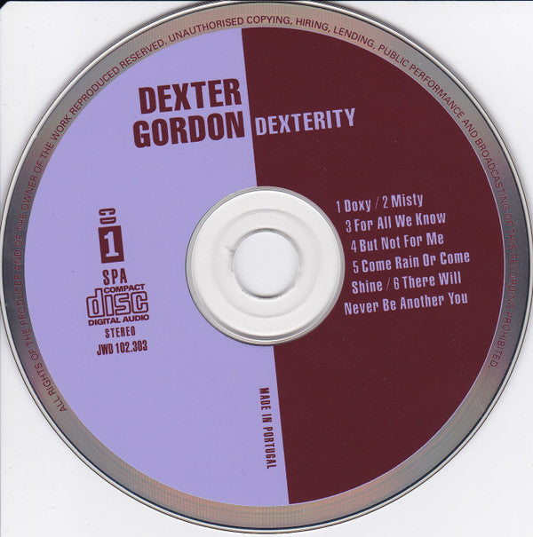 Dexter Gordon : Dexterity (2xCD, Comp)