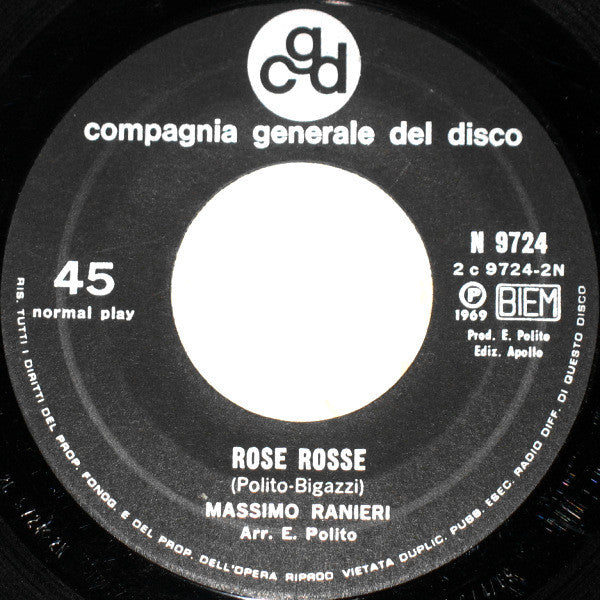 Massimo Ranieri : Il Mio Amore Resta Sempre Teresa / Rose Rosse (7")