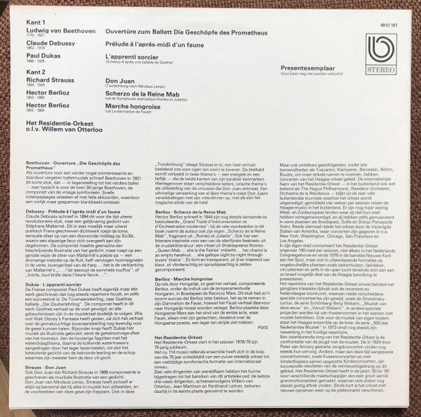 Willem Van Otterloo : Residentie-orkest Willem van Otterloo (LP)