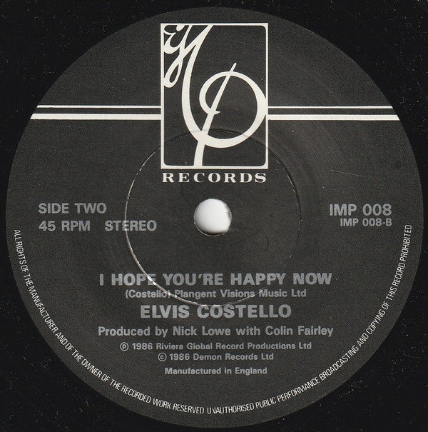 Elvis Costello And The Attractions* : I Want You (7", Single)