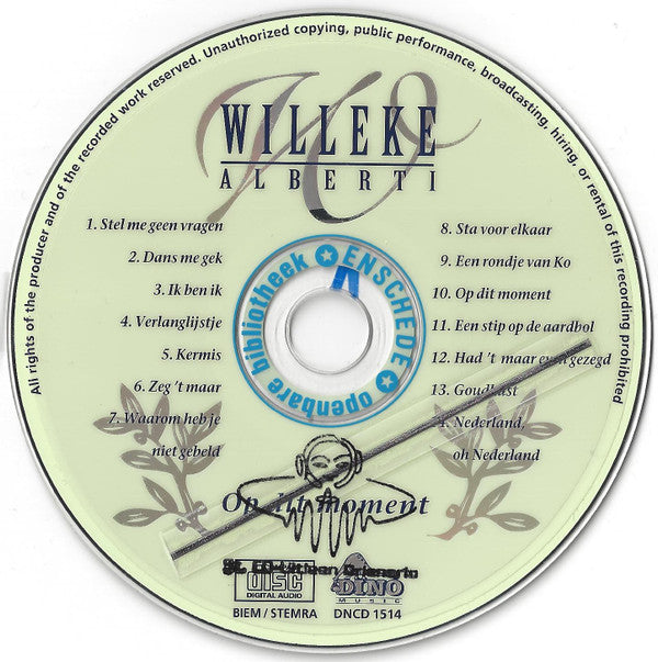 Willeke Alberti : Op Dit Moment (CD, Album)