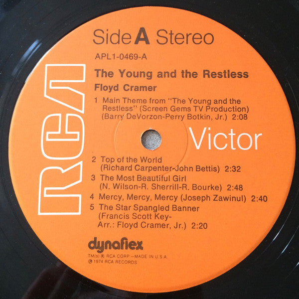 Floyd Cramer : The Young And The Restless (LP, Album)