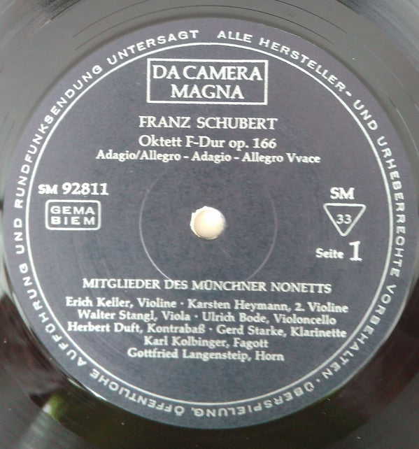 Münchner Nonett  -  Franz Schubert : Oktett F-Dur Op. 166 (LP, Album)