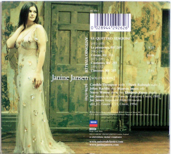 Janine Jansen, Antonio Vivaldi : The Four Seasons (CD, Album, RE)