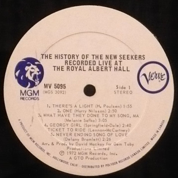 The New Seekers : The History of... The New Seekers Recorded Live at The Royal Albert Hall (LP, Album)
