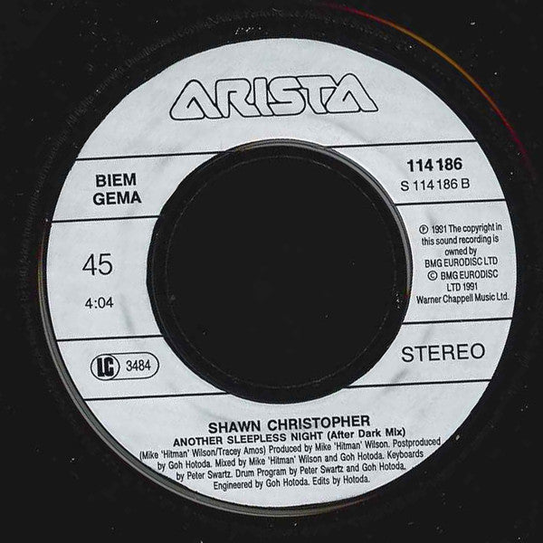 Shawn Christopher : Another Sleepless Night (7", Single)