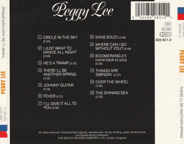Peggy Lee : The Peggy Lee Songbook - There'll Be Another Spring (CD, Album)
