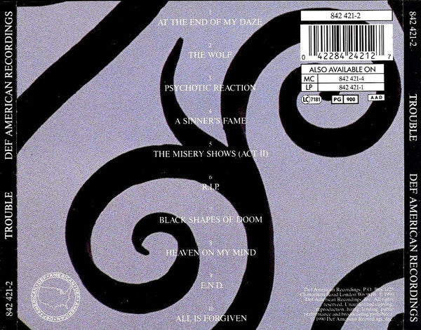 Trouble (5) : Trouble (CD, Album)