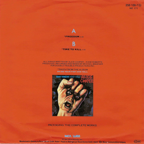 Alice Cooper (2) : Freedom (7", Single)