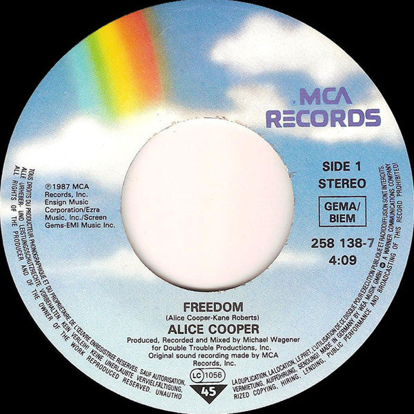 Alice Cooper (2) : Freedom (7", Single)