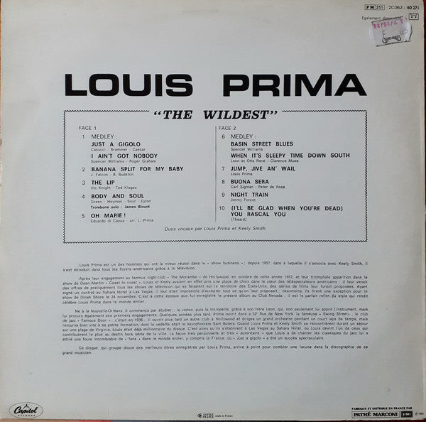 Louis Prima : The Wildest! "Just A Gigolo" (LP, Album, RE)