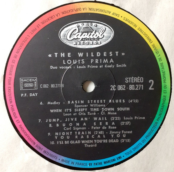 Louis Prima : The Wildest! "Just A Gigolo" (LP, Album, RE)