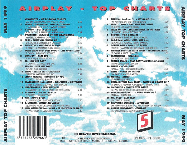 Various : Airplay Top Charts 5 - May 1999 (2xCD, Comp, Unofficial)