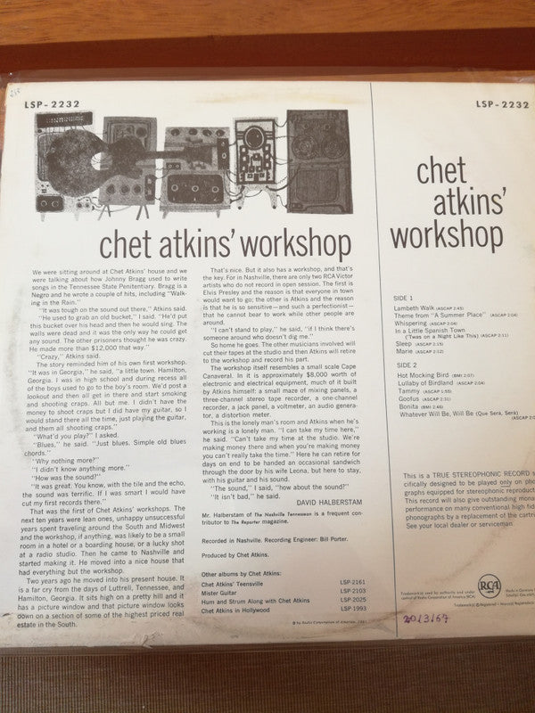 Chet Atkins : Chet Atkins' Workshop (LP, Album)