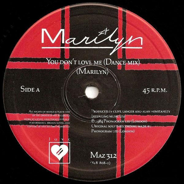 Marilyn : You Don't Love Me (12", Single)