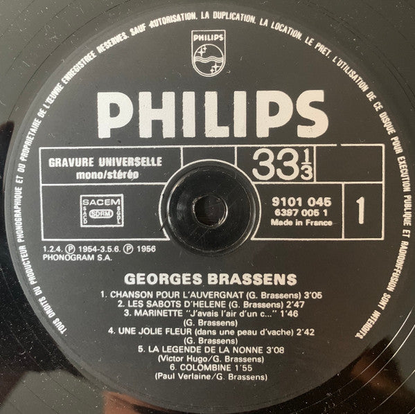 Georges Brassens : 3 - Chanson Pour L'Auvergnat (LP, Album, Comp, RE, Gat)